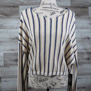 Lulu's* Women's Extra Long Sleeve Boat Neck Straight Hem‎ Sweater~ Size Large